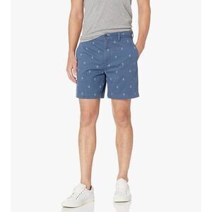 Amazon Essentials Young Men's Classic Fit 7" Chino Shorts Navy Anchor Size 28